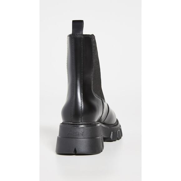 Ash Lloyd Leather Pull-On Combat Boots - 37 - Black - Picture 2 of 5